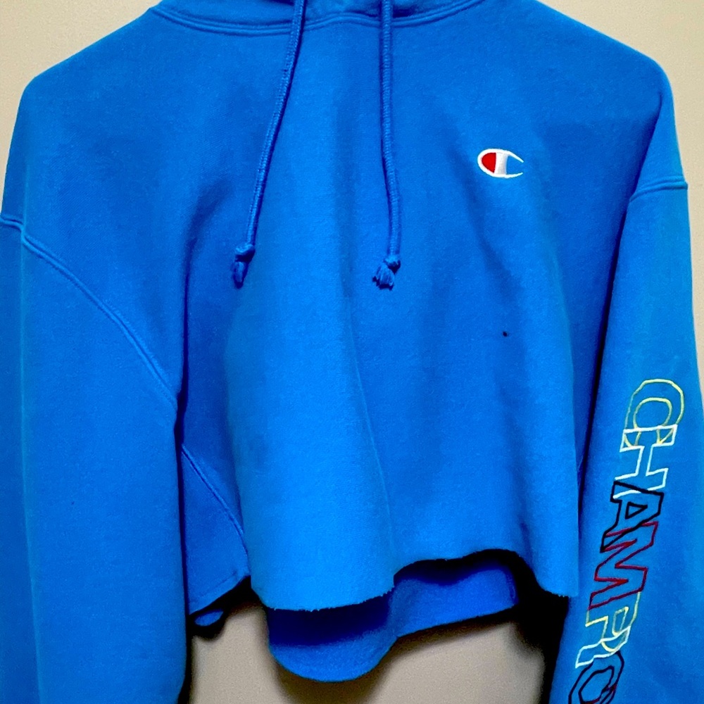 Champion brand crop top long sleeve